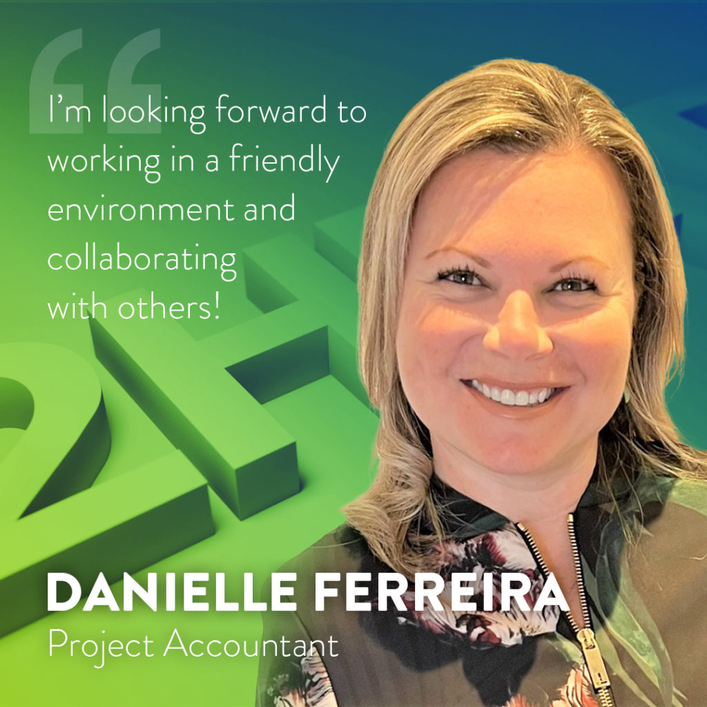2Heads new joiner Danielle Ferreira the project accountant 