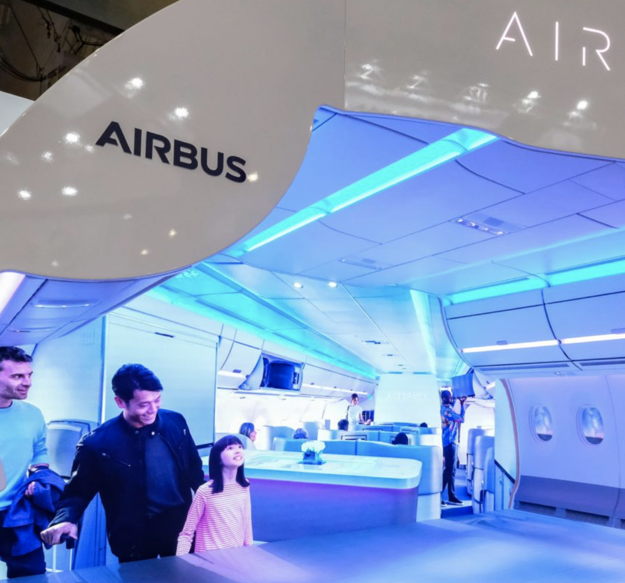 Airbus airspace interior at Dubai airahow